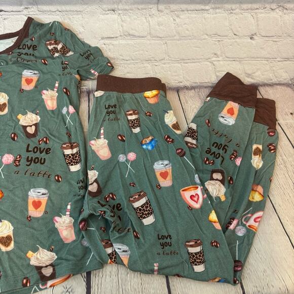 Riley Grace Co Coffee Inspired Bamboo Short Sleeve Pajama Set - Picture 4 of 4